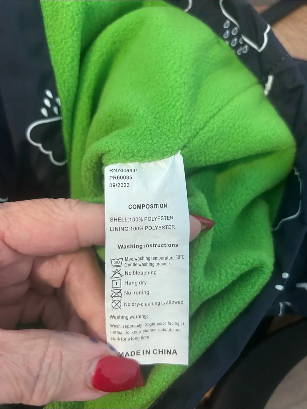 Honey King Kids Navy Cloud-Print Rain Jacket Size 2T